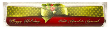 XMAS Holly Premium Milk Chocolate Caramel Bar