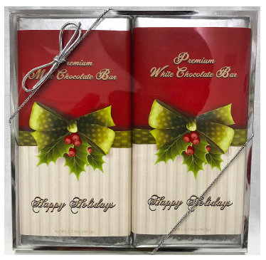 XMAS Holly 2 Pack Large Premium Chocolate Bars