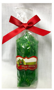 XMAS Holly Stand Bag Of Key Lime Hard Candy