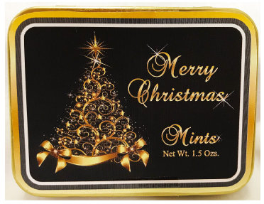 Xmas Tree Gold Tin with Mints
