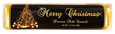 XMAS Gold Tree Premium Milk Chocolate Caramel Bar