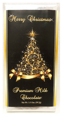 XMAS Gold Tree Large Premium Milk Chocolate Bar