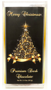XMAS Gold Tree Large Premium Dark Chocolate Bar