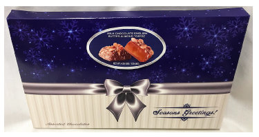 Winter Box Filled With Milk Chocolate English Butter Almond Toffee