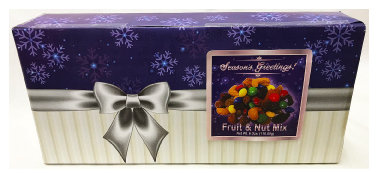 Winter Box Filled with Fruit and Nut Mix