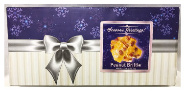 Winter Box Filled with Peanut Brittle
