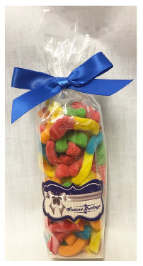Winter Stand Bag Filled with Sour Worms