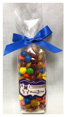 Winter Stand Bag Filled with Chocolate Copy Cats