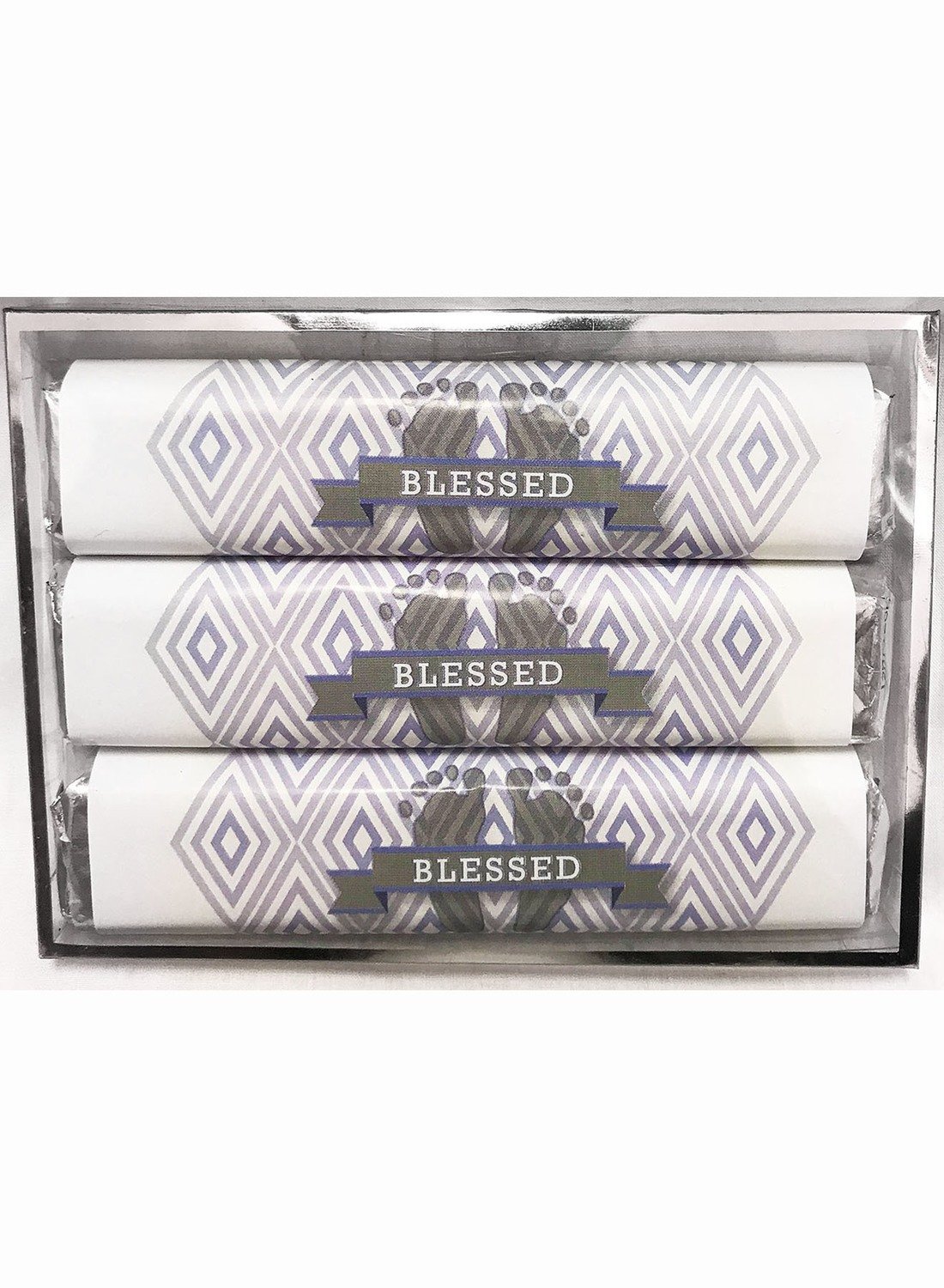 Blue Baby Feet 3 Pack Candy Bars (Caramel (2)  & Crisp (1))