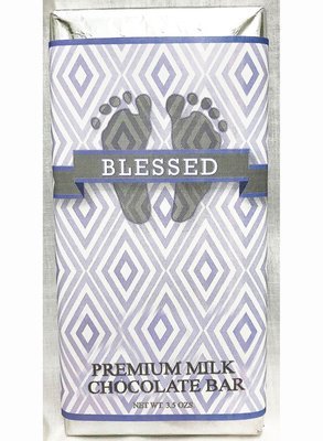 Blue Baby Feet Large Premium Milk Chocolate Bar