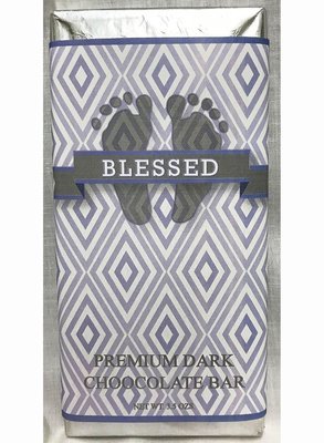 Blue Baby Feet Large Premium Dark Chocolate Bar