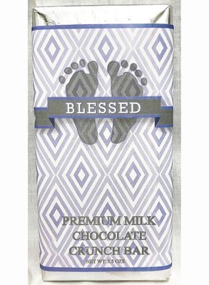 Blue Baby Feet Large Premium Milk Chocolate Crunch Bar