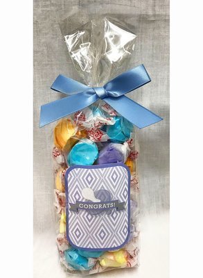 Blue Baby Pacifier Gourmet Fruit Flavored Taffy in a Bag