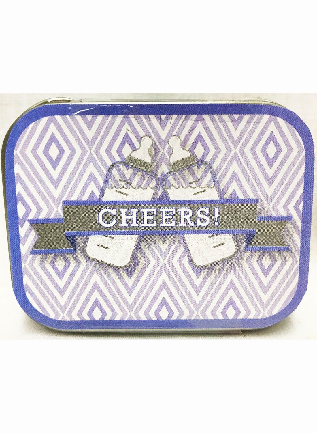 Blue Baby Bottle Tin with Mints