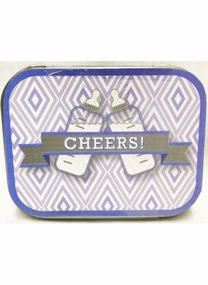 Blue Baby Bottle Tin with Mints