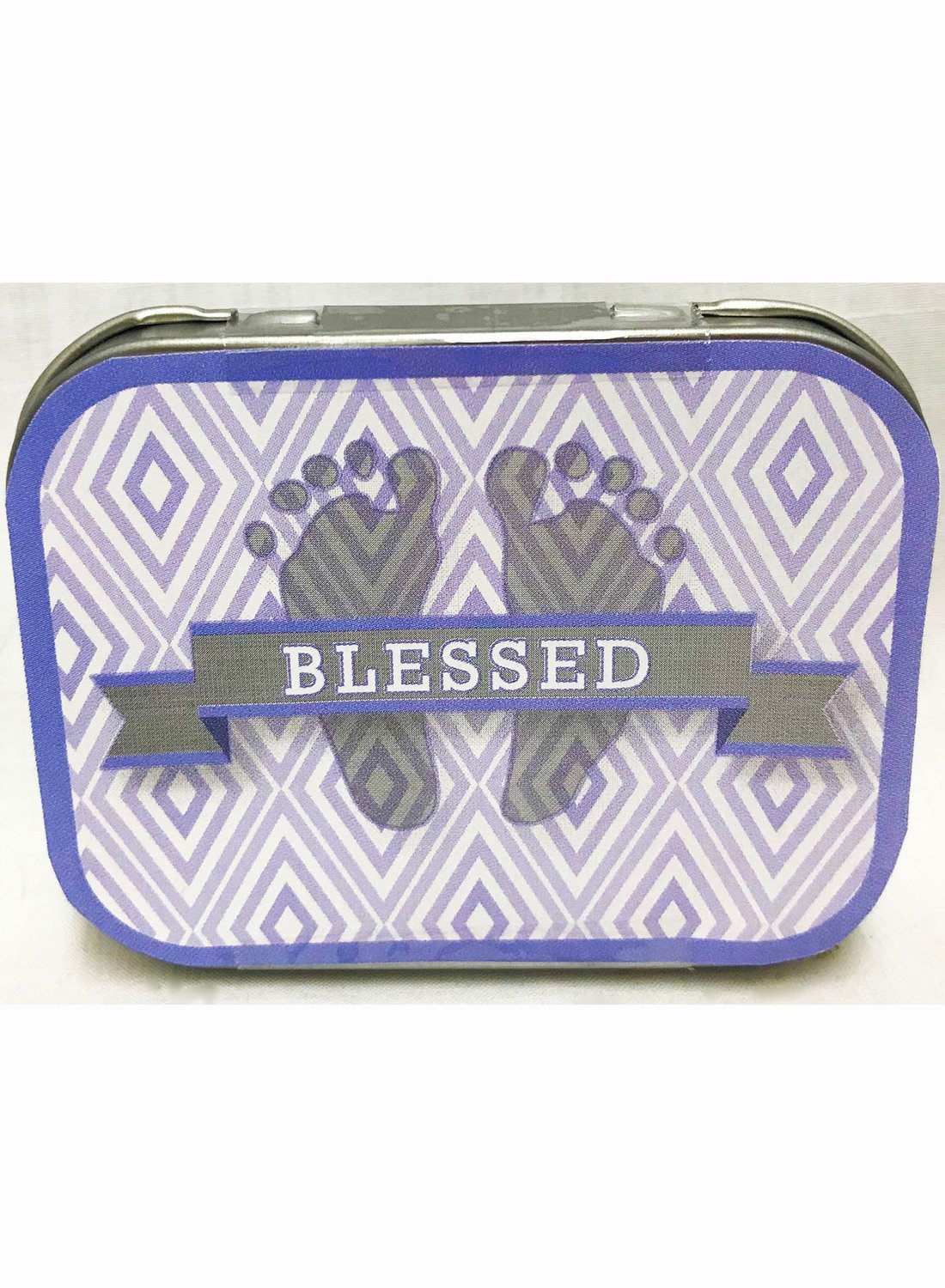 Blue Baby Feet Tin with Mints