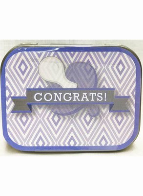 Blue Baby Pacifier Tin with Mints