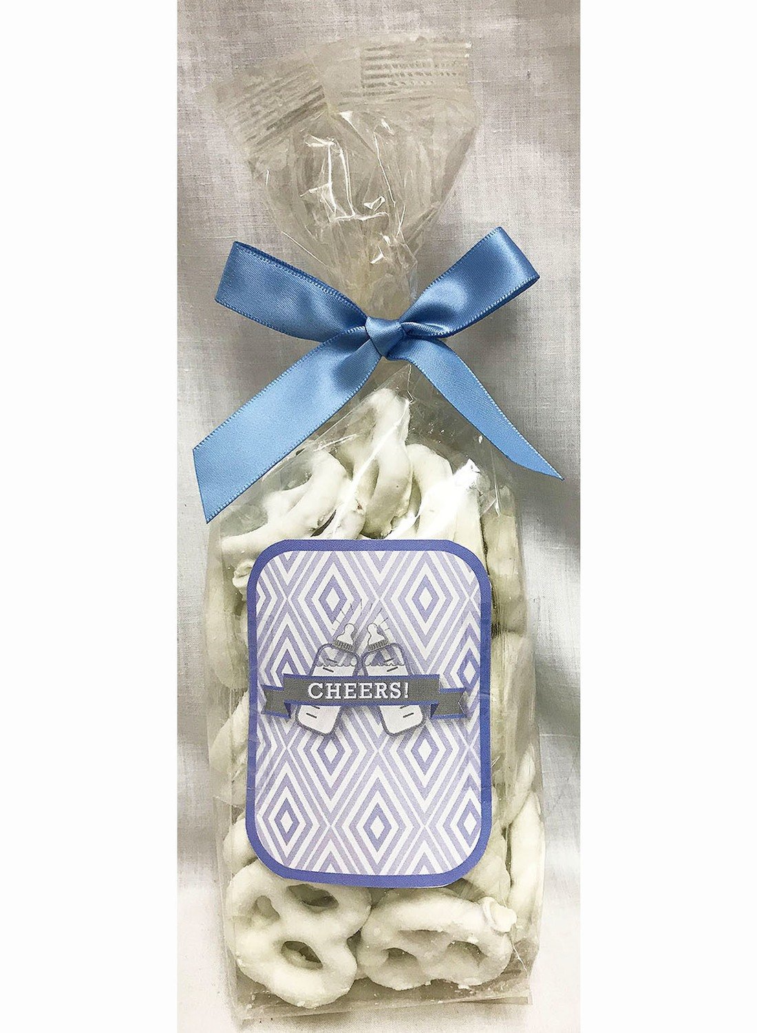 Blue Baby Bottle Yogurt Covered Pretzels