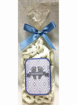Blue Baby Feet Yogurt Covered Pretzels