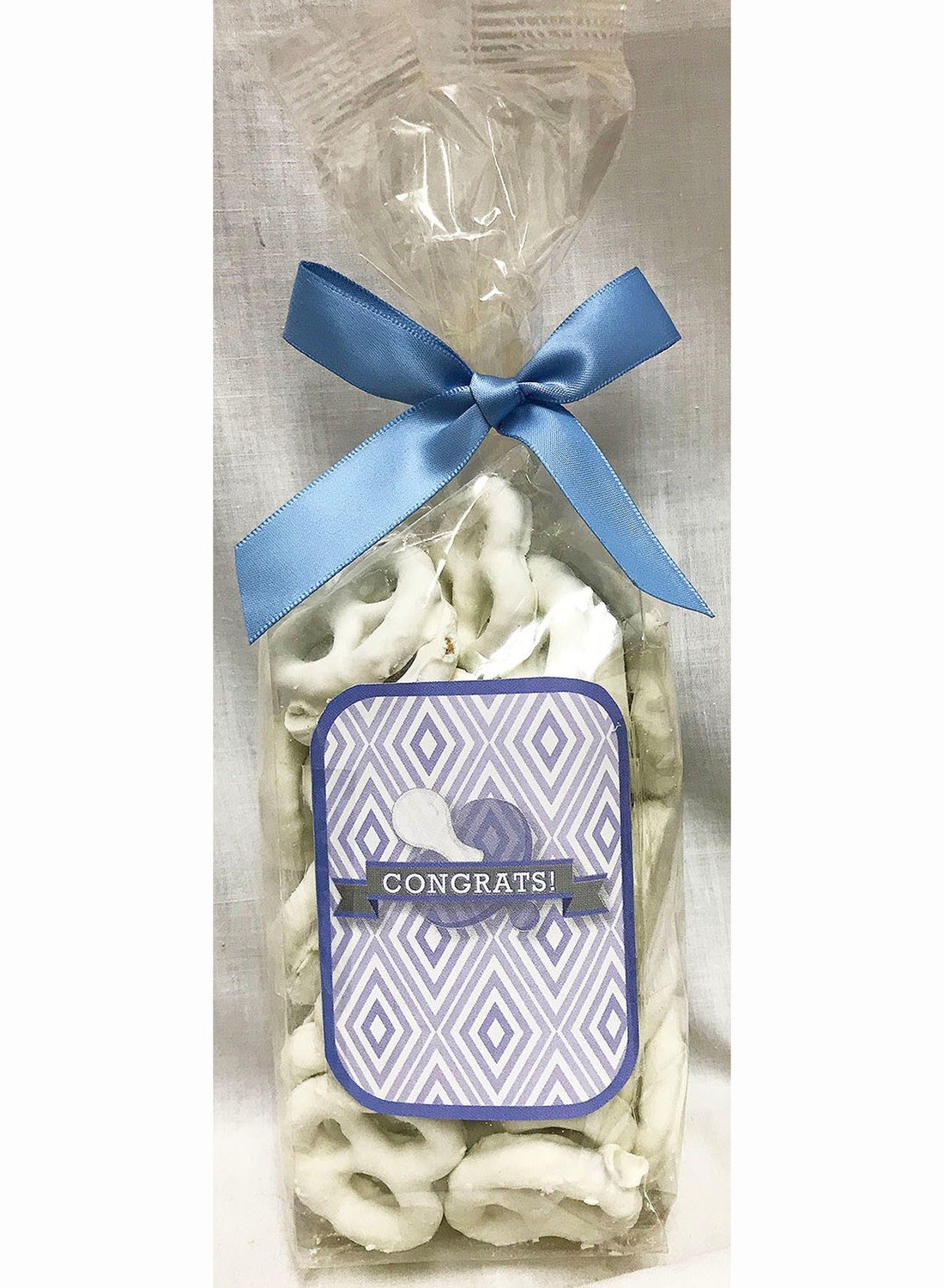 Blue Baby Pacifier Yogurt Covered Pretzels