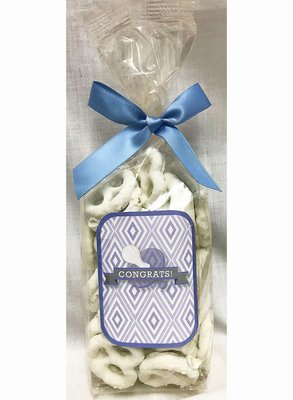 Blue Baby Pacifier Yogurt Covered Pretzels