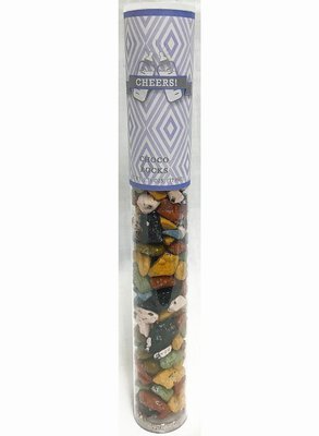 Blue Baby Bottle Tube of Choco Rocks