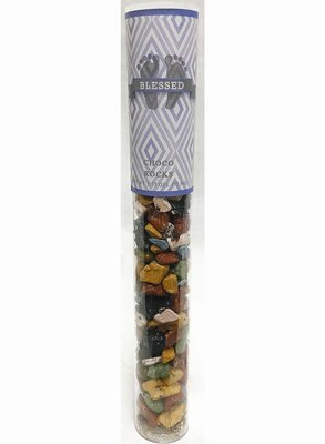 Blue Baby Feet Tube of Choco Rocks