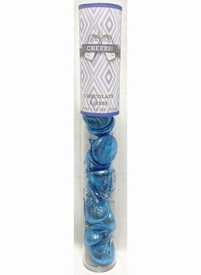 Blue Baby Bottle Milk Chocolate Kisses In A Tube