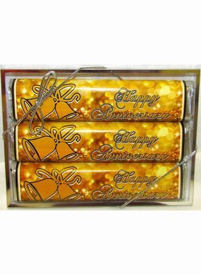 Gold Anniversary 3 Pack Candy Bars (Caramel (2) & Crisp)