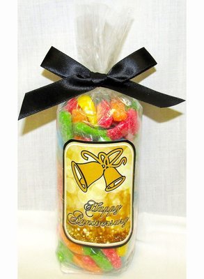 Gold Anniversary Sour Worms in a Bag