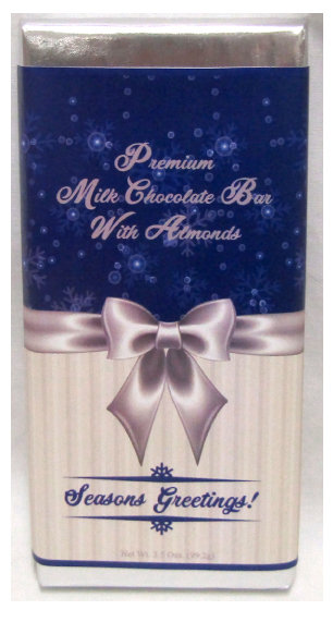 Winter Large Premium Milk Chocolate Bar With Almonds