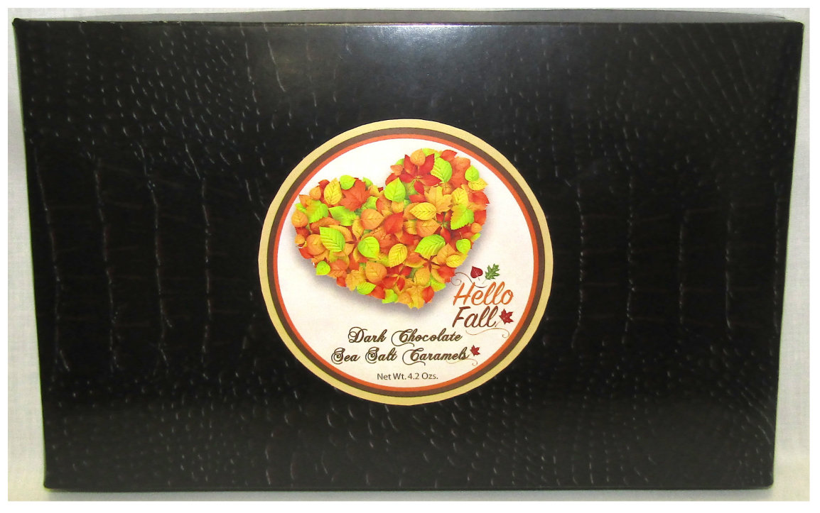 Fall Brown Croc 9.5" L X 6" W Box Filled W Dark Chocolate Sea Salt Caramels