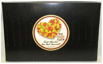 Fall Brown Croc 9.5" L X 6" W Box Filled W Dark Chocolate Sea Salt Caramels