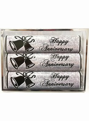 Silver Anniversary 3 Pack Candy Bars (Caramel (2) & Crisp (1))