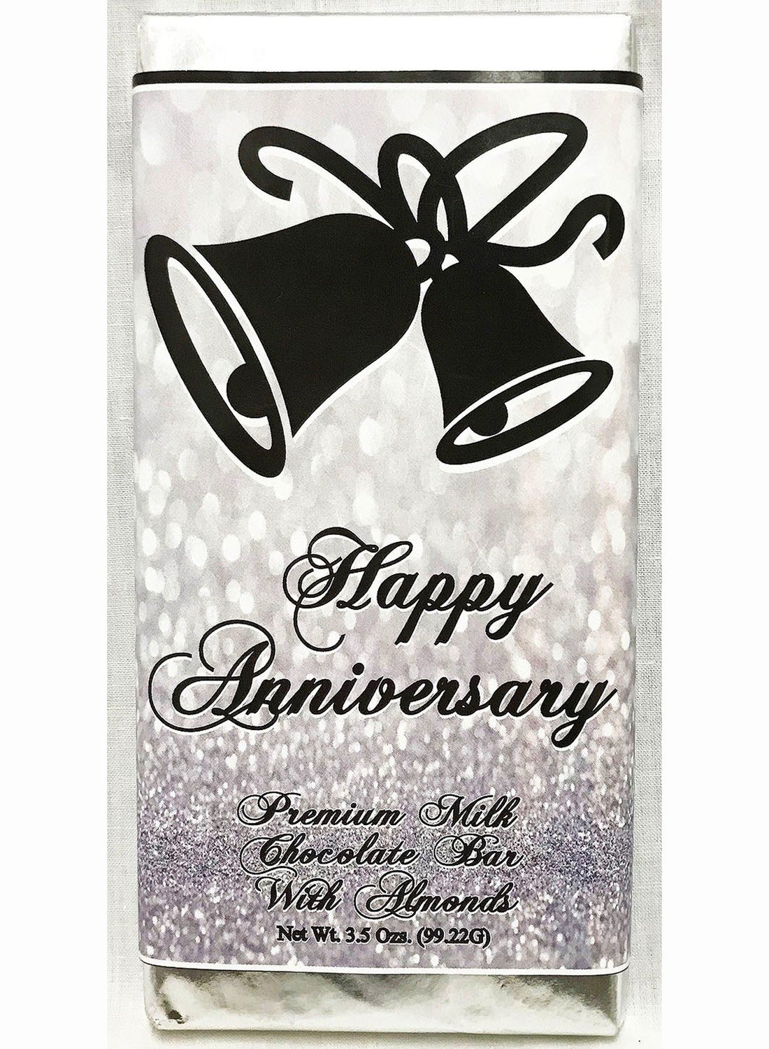 Silver Anniversary Premium Milk Chocolate Tablet with Almonds
