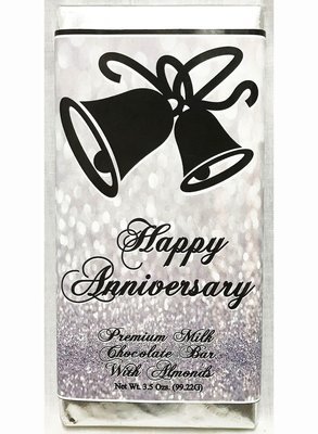 Silver Anniversary Premium Milk Chocolate Tablet with Almonds