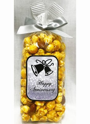 Silver Anniversary Gourmet Almond Caramel Popcorn in a Bag