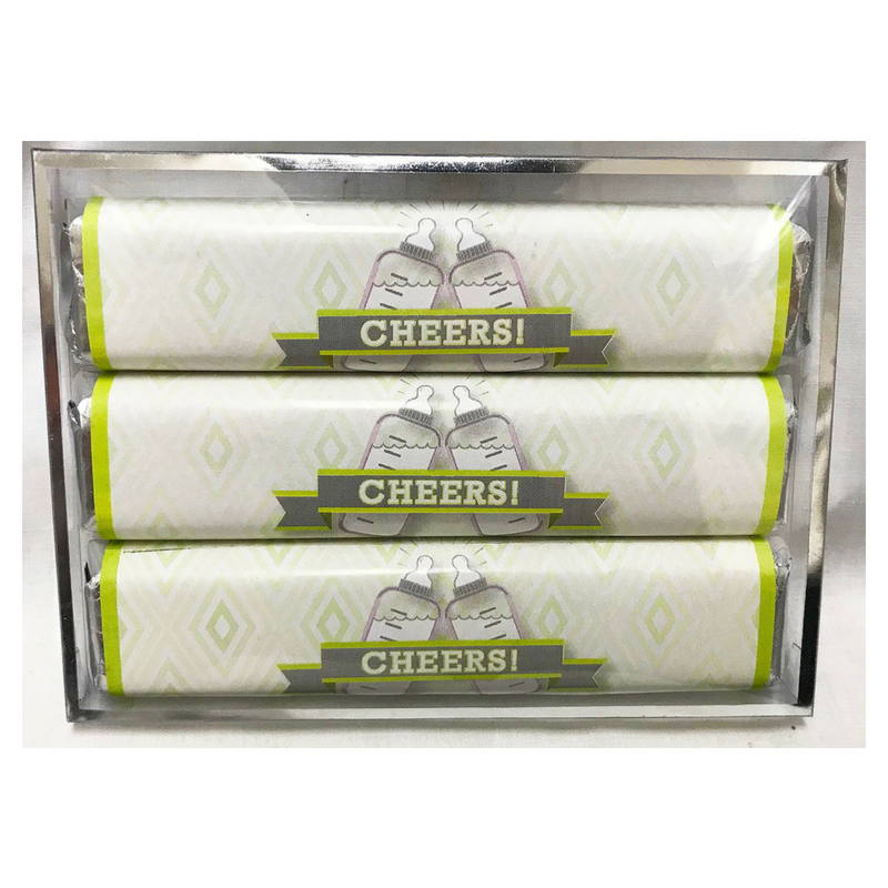 Green Baby Bottle 3 Pack Candy Bars (Caramel (2)  & Crisp (1))