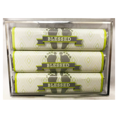 Green Baby Feet 3 Pack Candy Bars (Caramel (2)  and & Crisp (1))