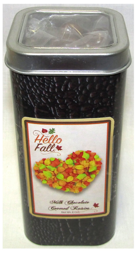 Fall Croc Tin Bag Filled with Milk Chocolate Covered Raisins