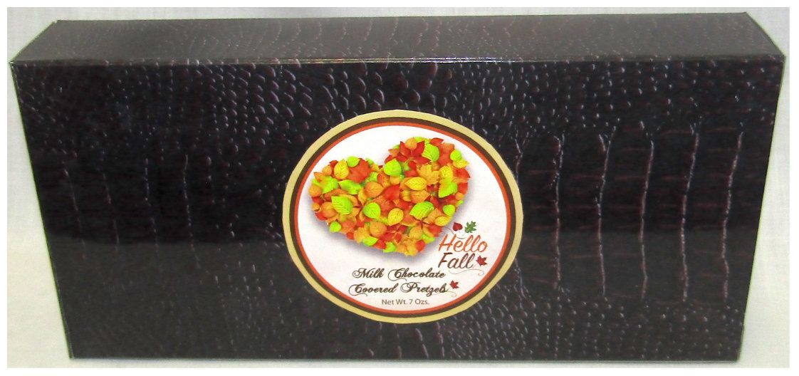 Fall Brown Croc Box Filled with Milk Chocolate Covered Pretzels