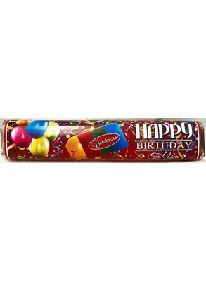 Happy Birthday Gourmet Milk Chocolate Crisp Bar