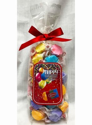 Happy Birthday Gourmet Fruit Flavored Taffy in a Bag