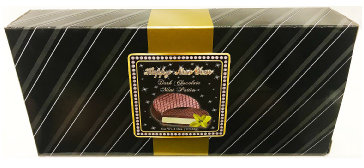 ​New Year 9" Length x 4 1/2" Wide Box Filled With Dark Chocolate Mint Patties