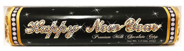 ​New Year Milk Chocolate Crisp Bars 5 1/2" Length x 1 1/4" Wide