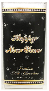 ​New Year Milk Chocolate Tablet 6" Length x 3" Wide