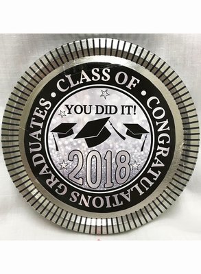 Silver Graduation Medallion Tin with Gourmet Milk Chocolate Wedges