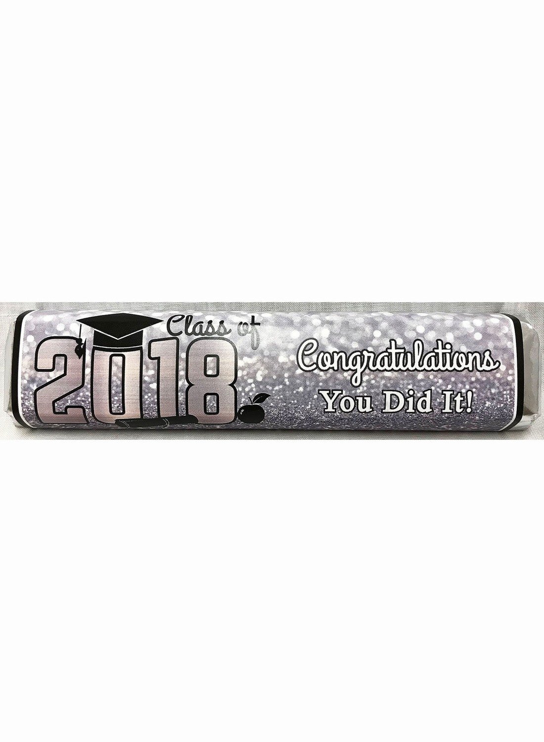 Silver Graduation Gourmet Milk Chocolate Caramel Bar