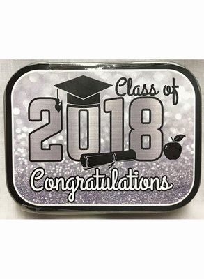 Silver Graduation Tin with Mints