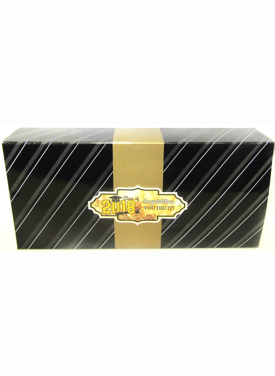 Gold Graduation Box of Dark Chocolate Sea Salt Caramels